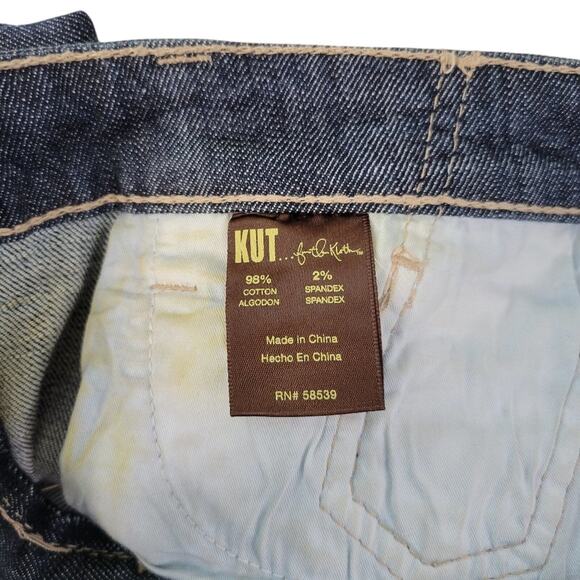 Kut From The Kloth Womens Denim Capri Jeans Cuffed Dark Wash Size 2 - Picture 8 of 12